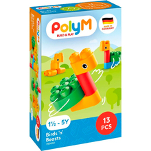 Конструктор POLYM Hape Птицы и зверята 13 деталей (760002)