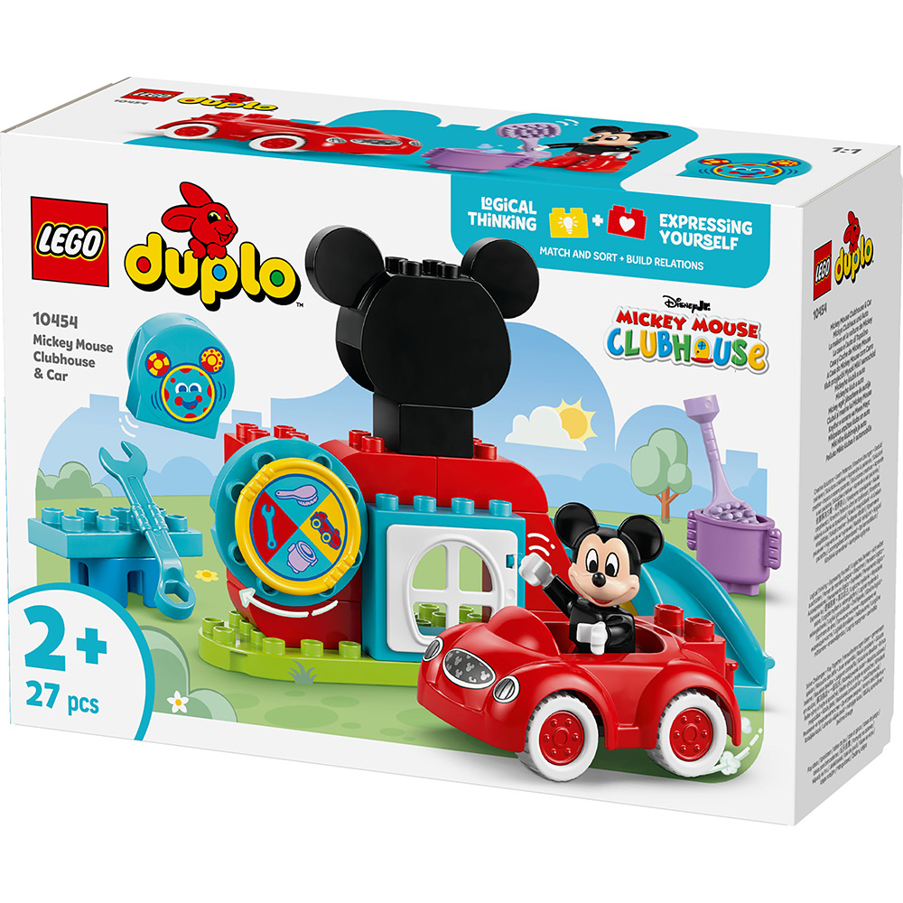 Конструктор LEGO DUPLO Disney Міккі Маус: Клубний дім та автомобіль 27 деталей (10454) Тип транспорту легковий автомобіль