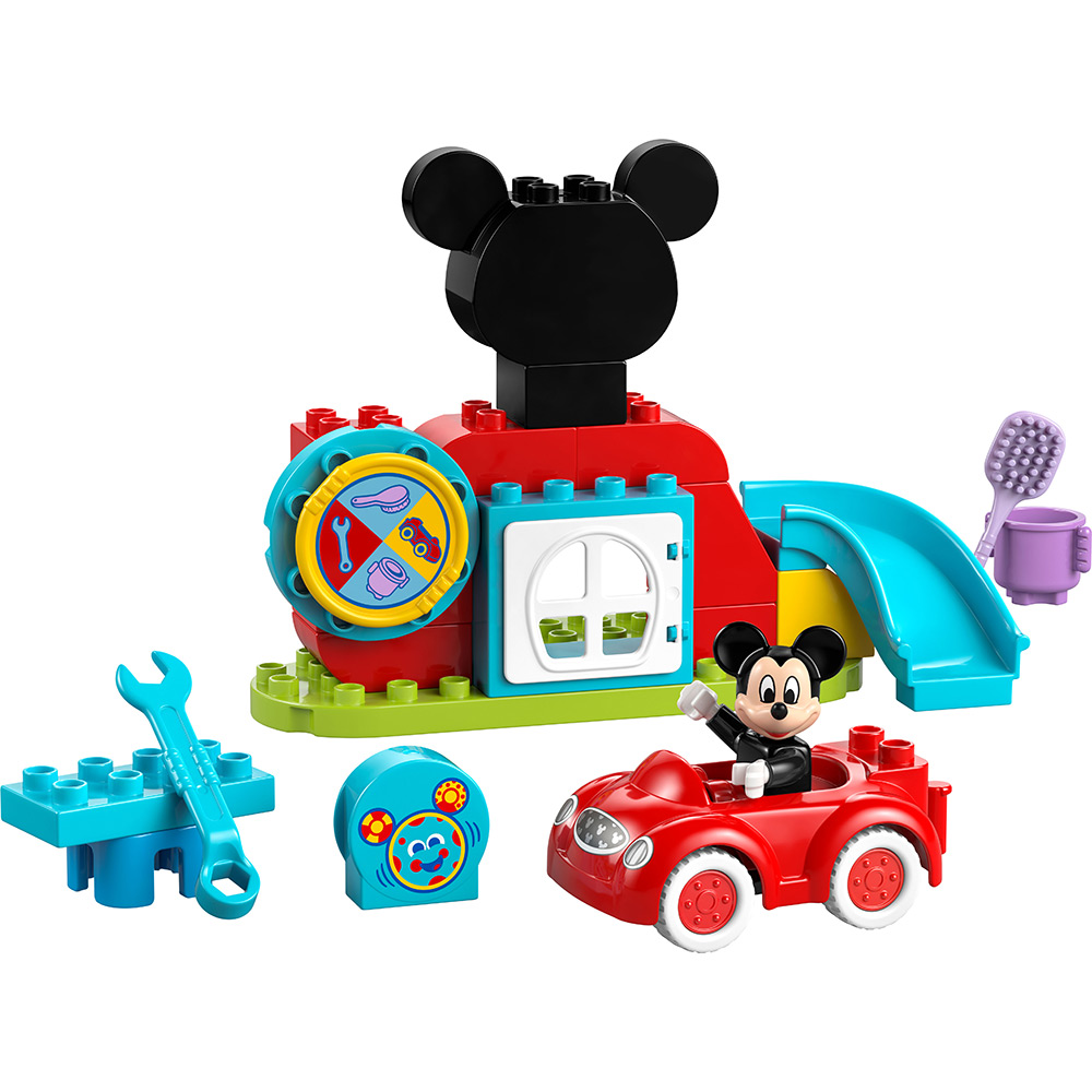 Конструктор LEGO DUPLO Disney Міккі Маус: Клубний дім та автомобіль 27 деталей (10454) Кріплення блок