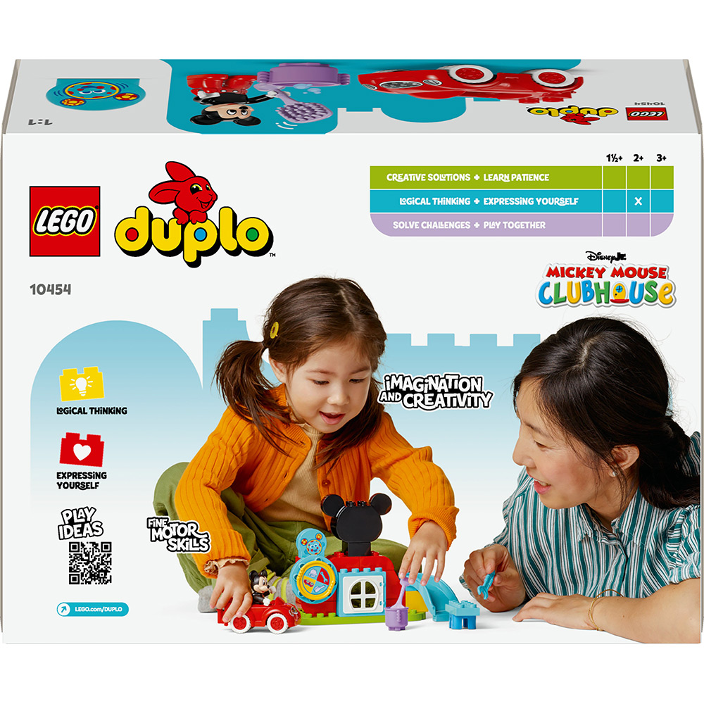 Конструктор LEGO DUPLO Disney Міккі Маус: Клубний дім та автомобіль 27 деталей (10454) Тип класичний