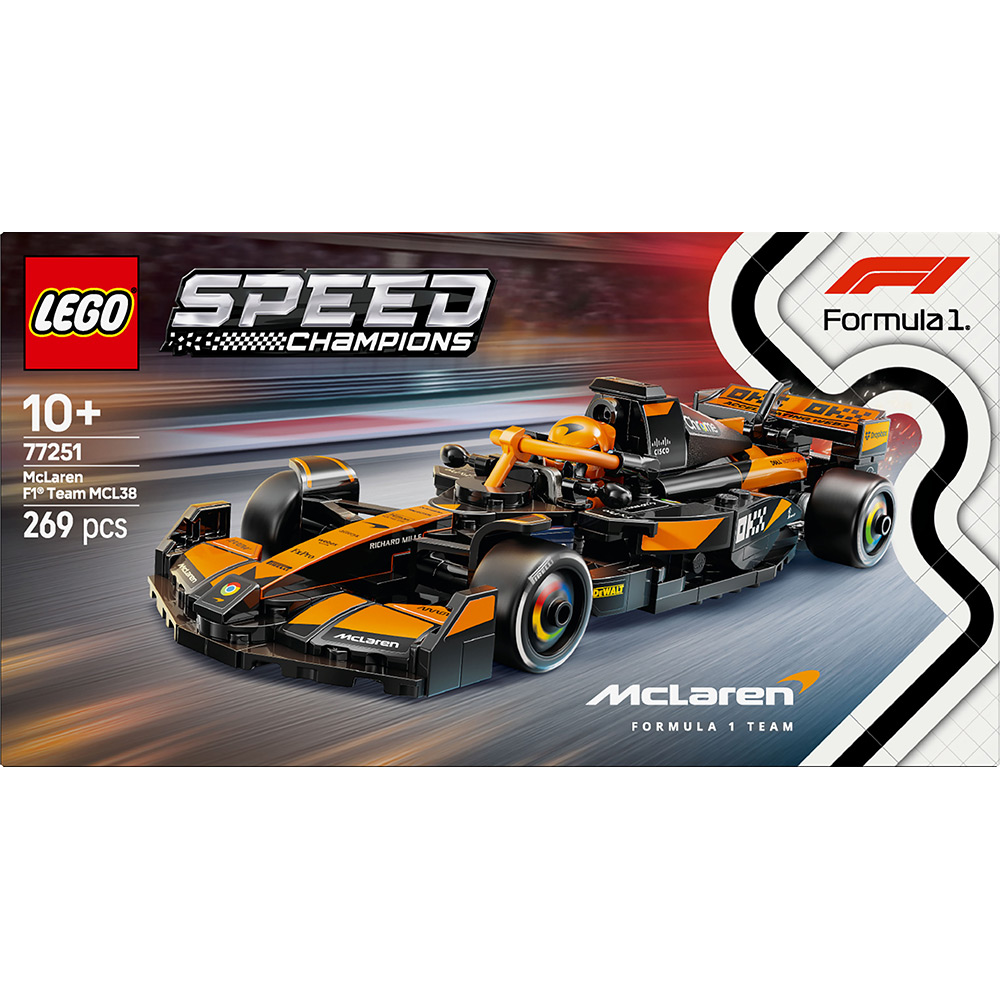 Конструктор LEGO Speed Champions Автомобиль для гонок McLaren F1 Team MCL38 269 деталей (77251)