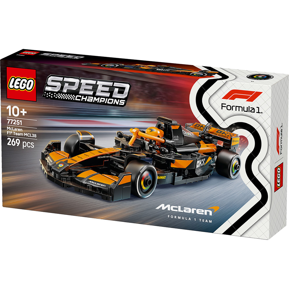 Конструктор LEGO Speed Champions Автомобиль для гонок McLaren F1 Team MCL38 269 деталей (77251) Тип транспорта гоночный автомобиль