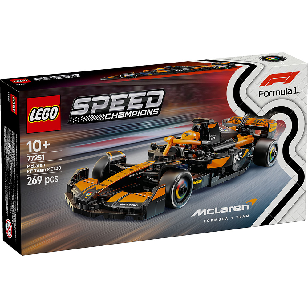 Конструктор LEGO Speed Champions Автомобиль для гонок McLaren F1 Team MCL38 269 деталей (77251) Крепление блок