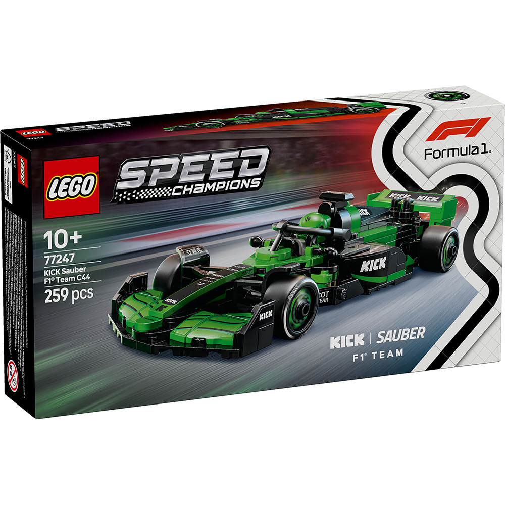 Конструктор LEGO Speed Champions Автомобіль для гонок KICK Sauber F1 Team C44 259 деталей (77247) Кріплення блок