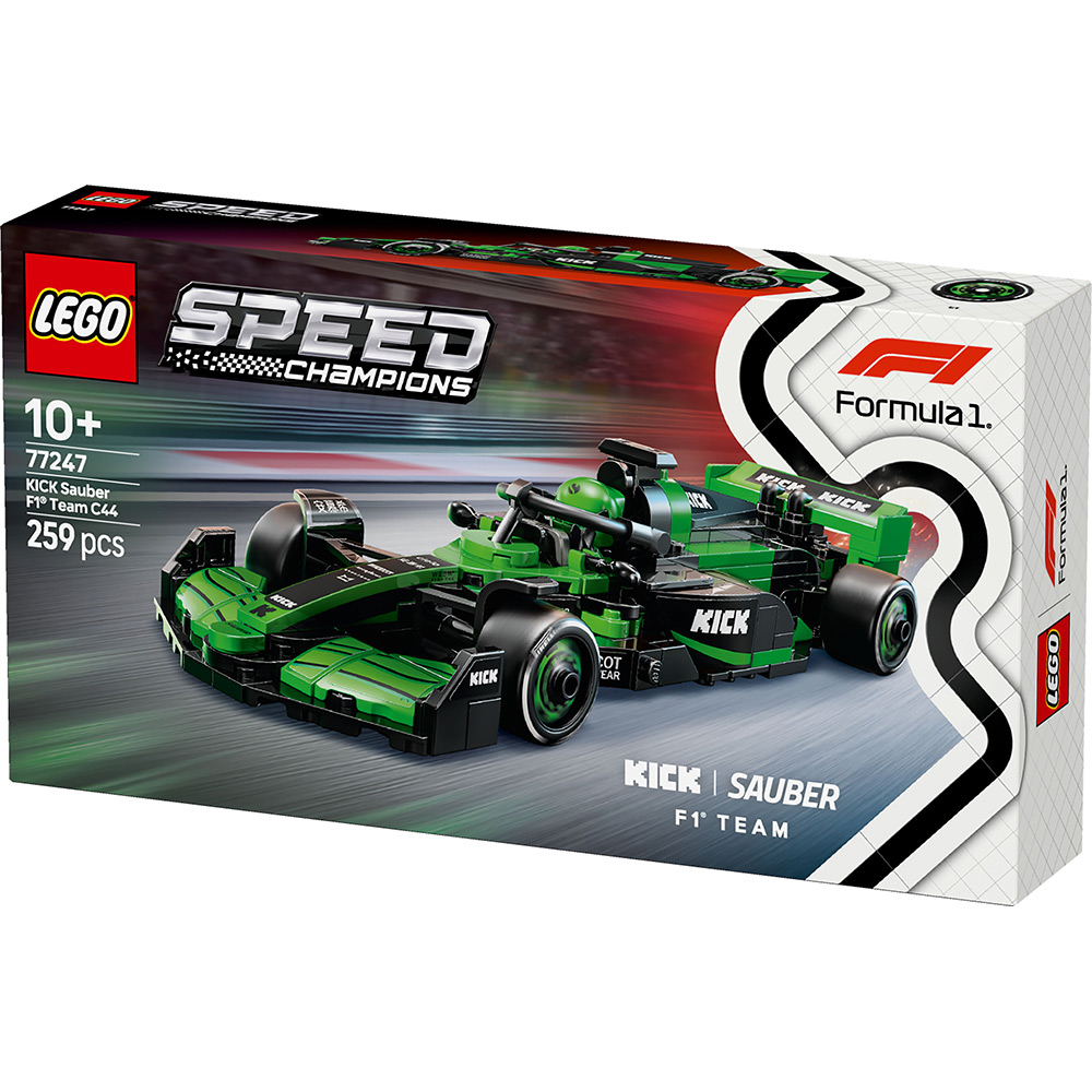 Конструктор LEGO Speed Champions Автомобіль для гонок KICK Sauber F1 Team C44 259 деталей (77247) Тип транспорту гоночний автомобіль