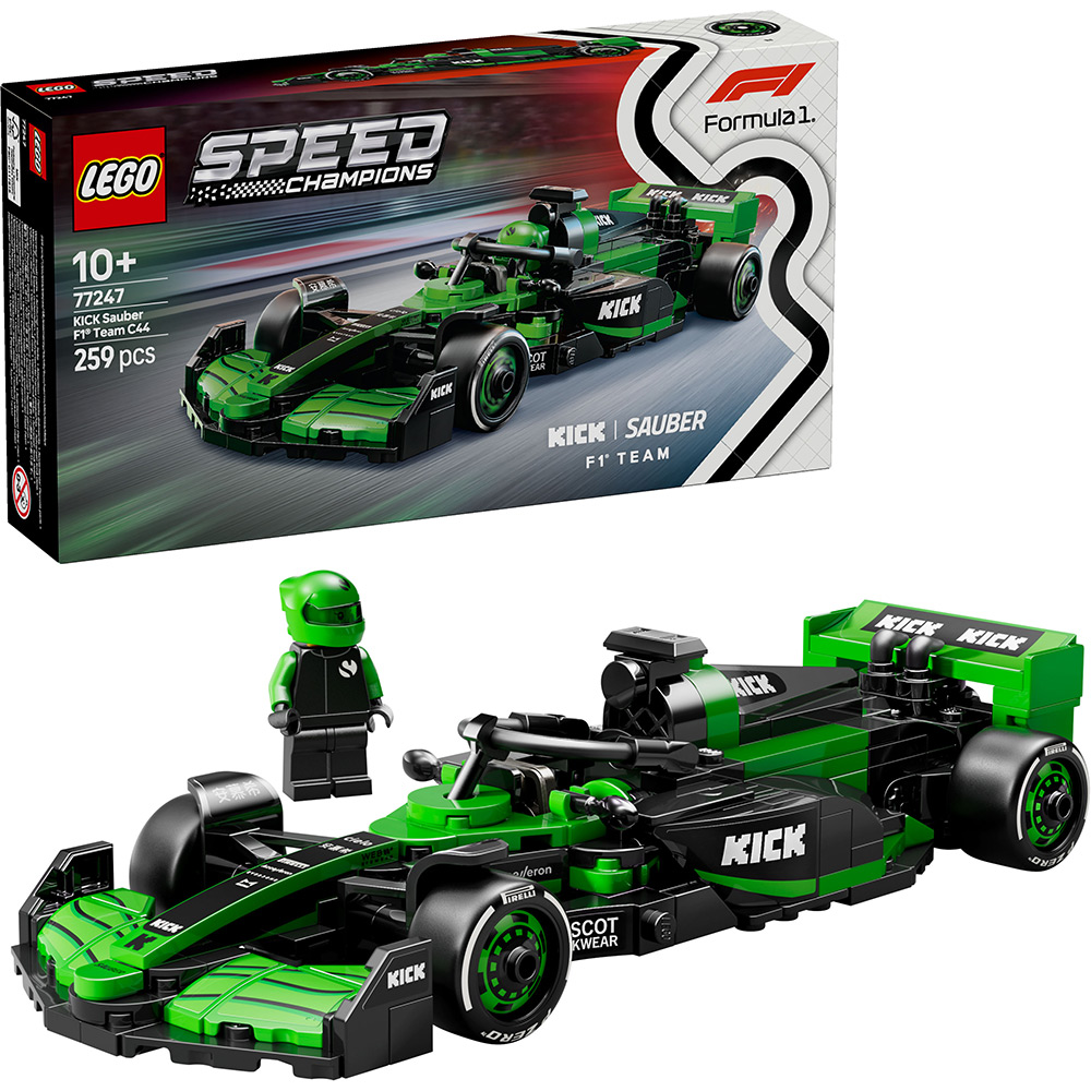 Зовнішній вигляд Конструктор LEGO Speed Champions Автомобіль для гонок KICK Sauber F1 Team C44 259 деталей (77247)