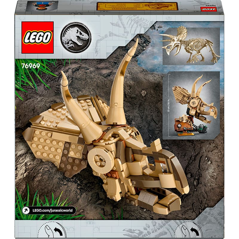 Конструктор LEGO Jurassic World Окаменелости динозавров: череп трицератопса 468 деталей (76969) Крепление блок