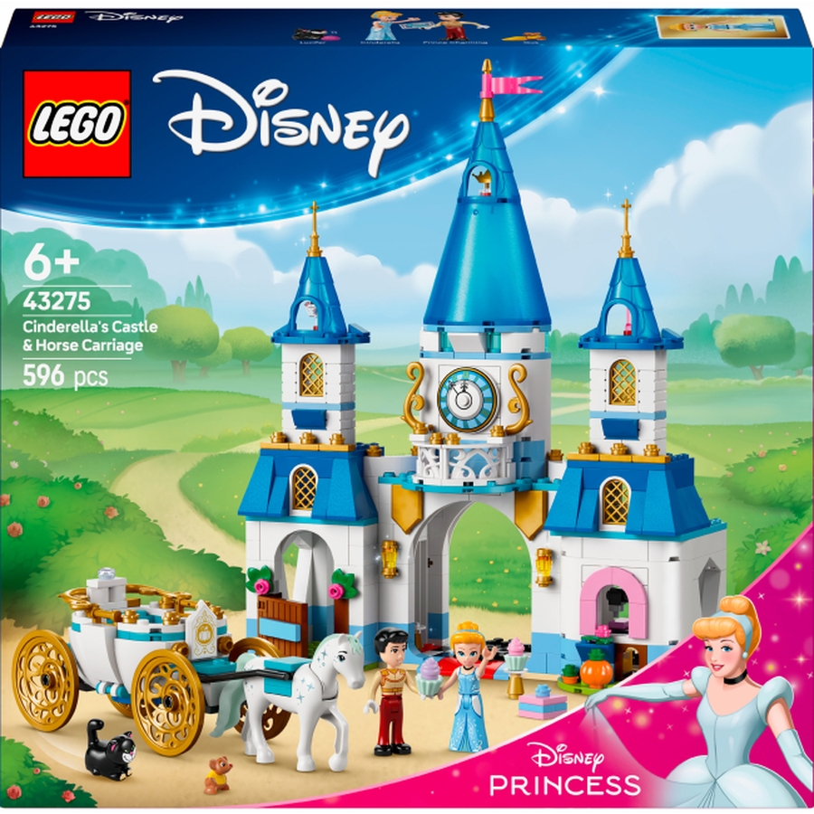 Конструктор LEGO Disney Princess Замок Золушки и карета 596 деталей (43275)