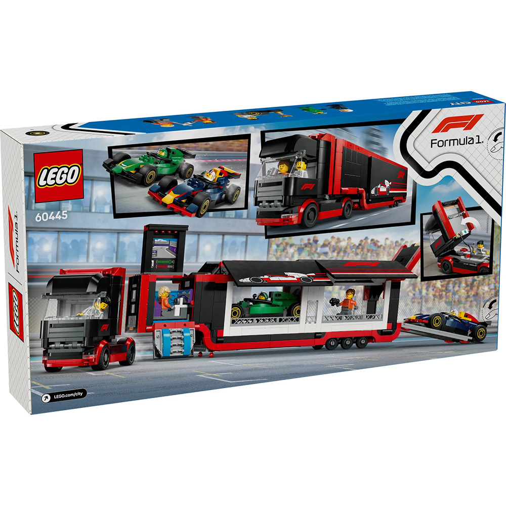 В Украине Конструктор LEGO City F1 Truck with RB20 and AMR24 F1 Cars (60445)