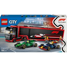Конструктор LEGO City F1 Truck з RB20 та AMR24 F1 Cars (60445)