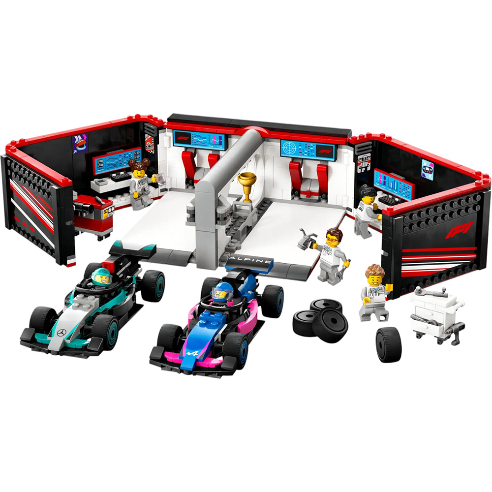 Конструктор LEGO City F1 Garage and Mercedes-AMG and Alpine Cars (60444) Тип классический