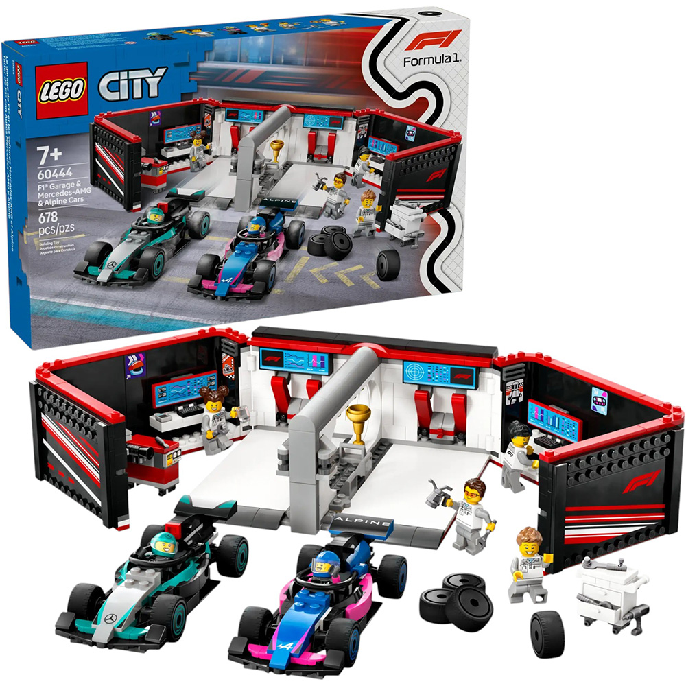 Конструктор LEGO City F1 Garage and Mercedes-AMG and Alpine Cars (60444)