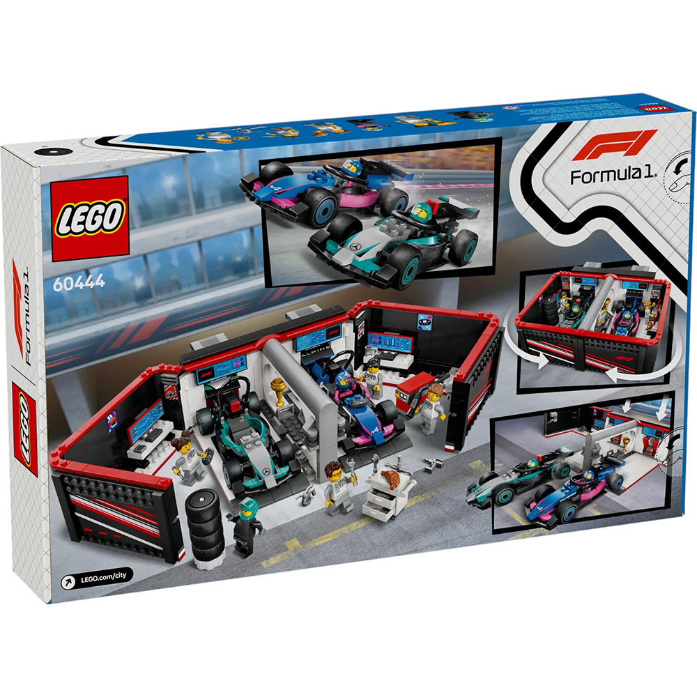 Зображення Конструктор LEGO City F1 Garage та Mercedes-AMG та Alpine Cars (60444)