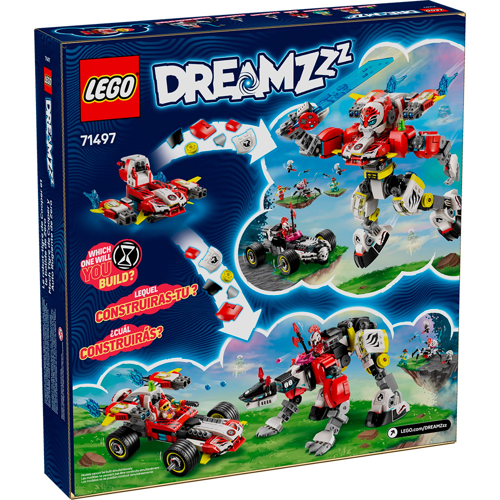 Фото Конструктор LEGO DREAMZzz Робот-тигр Купера та Хот-род авто Зеро (71497)