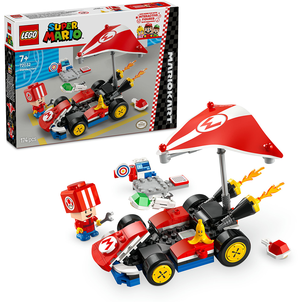 Зовнішній вигляд Конструктор LEGO Super Mario Mario Kart - Standard Kart 174 деталі (72032)