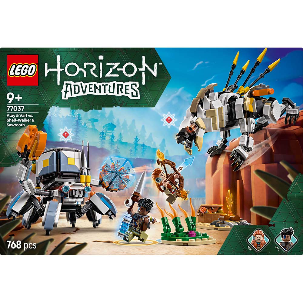 Конструктор LEGO Horizon Forbidden West Adventures Aloy та Varl проти Shell-Walker та Sawtooth 768 ел (77037)