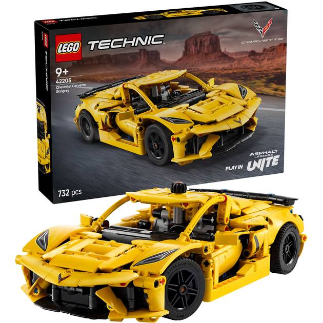 Конструктор LEGO Technic Chevrolet Corvette Stingray 732 деталі (42205) Тип унікальні деталі