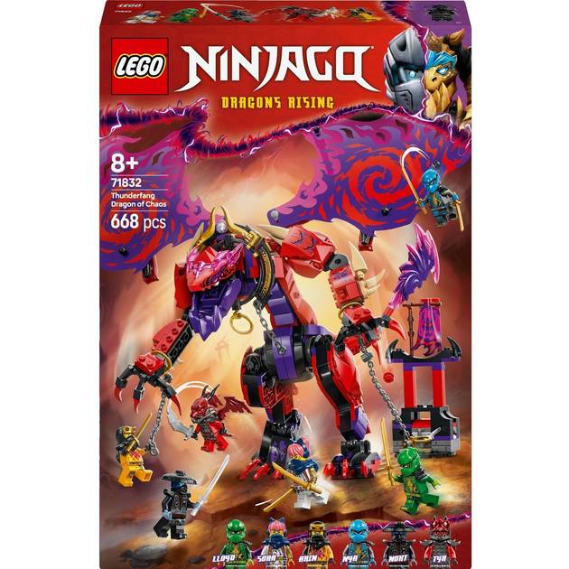 Конструктор LEGO Ninjago Дракон Хаоса Громозуб 668 деталей (71832) Крепление блок