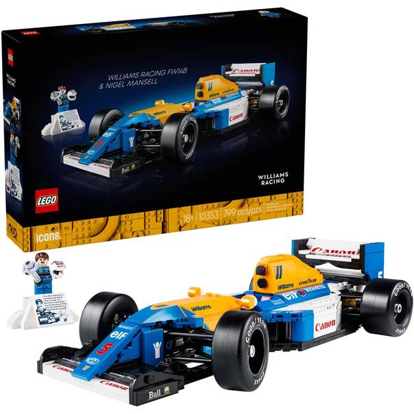 Фото Конструктор LEGO Icons Williams Racing FW14B та Найджел Менселл 799 елементів (10353)