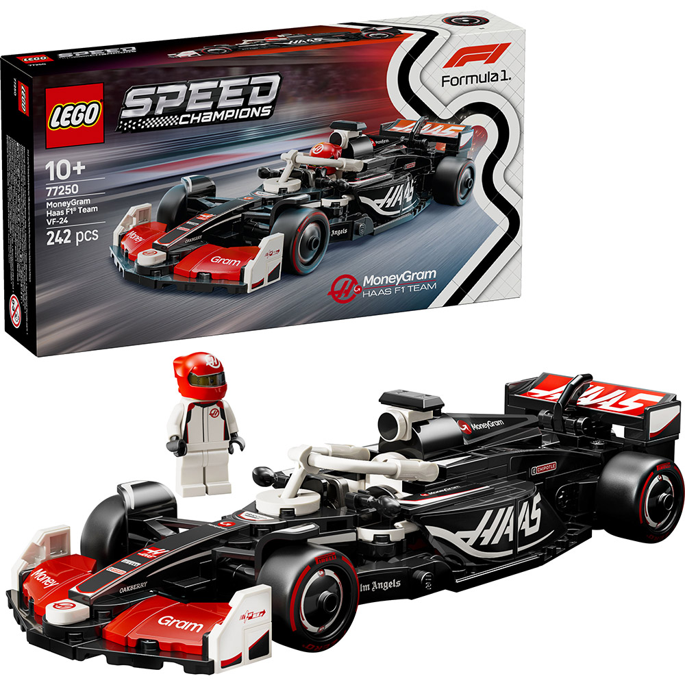 Внешний вид Конструктор LEGO Speed Champions Автомобиль для гонок MoneyGram Haas F1 Team VF-24 242 детали (77250)