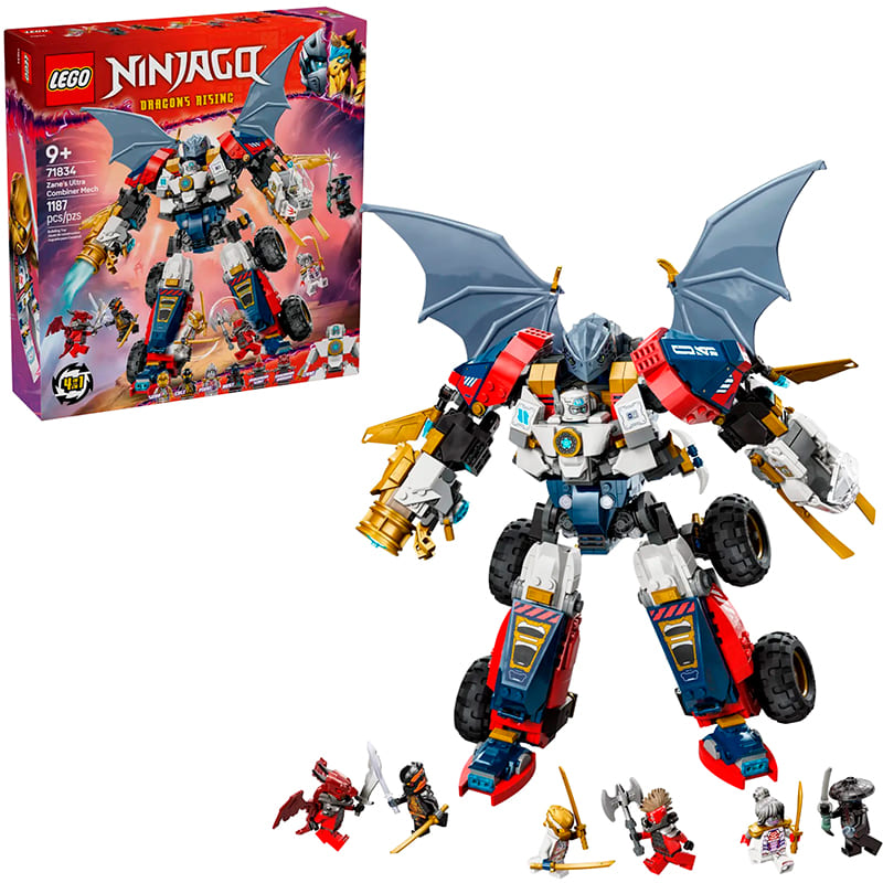 Конструктор LEGO Ninjago 4 в 1 Ультраобъединительный робот Зейна 1187 эл (71834) Тематика герои фильмов и мультфильмов