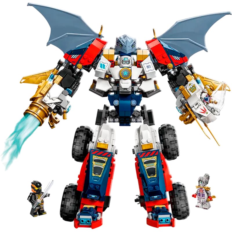 Конструктор LEGO Ninjago 4 в 1 Ультраобъединительный робот Зейна 1187 эл (71834) Крепление блок