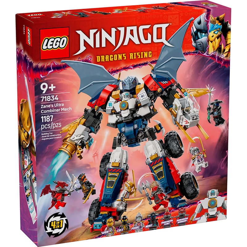 Конструктор LEGO Ninjago 4 в 1 Ультраобъединительный робот Зейна 1187 эл (71834) Тип классический