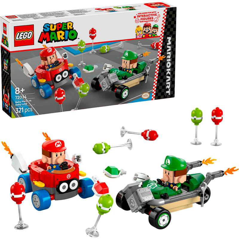 Конструктор LEGO Super Mario Mario Kart - Baby Mario vs. Baby Luigi 321 эл (72034) Тип классический