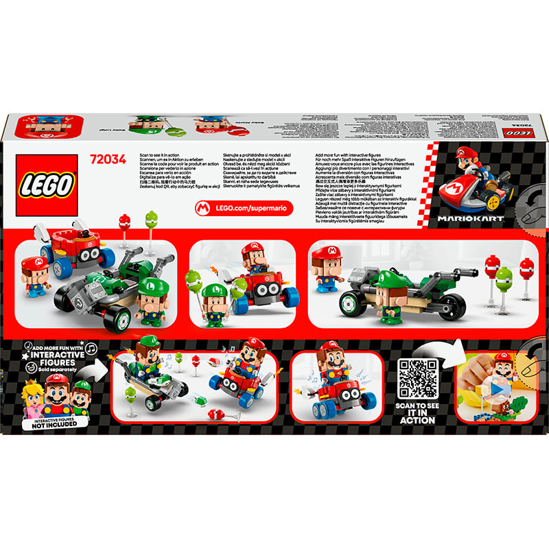 Изображение Конструктор LEGO Super Mario Mario Kart - Baby Mario vs. Baby Luigi 321 эл (72034)