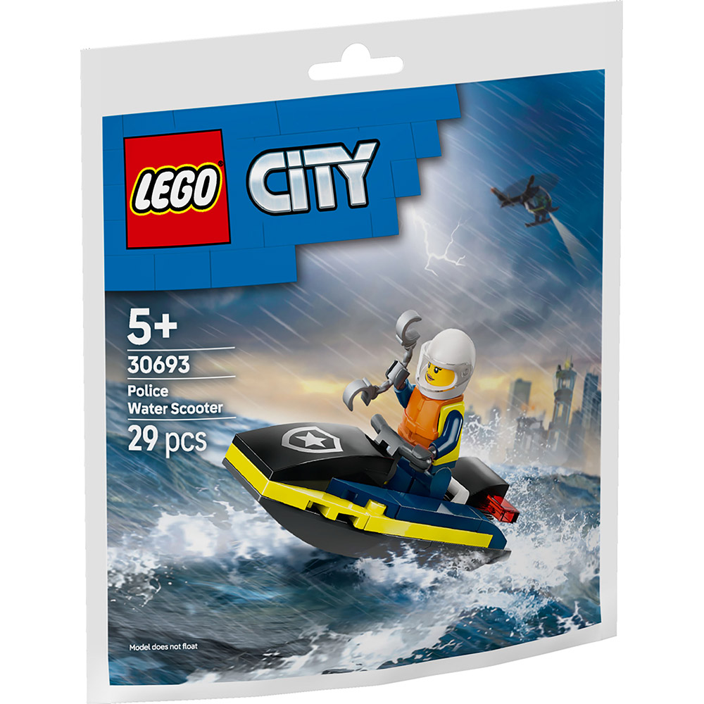 Конструктор LEGO City Поліцейський катер 29 деталей (30693) Тип транспорту човен