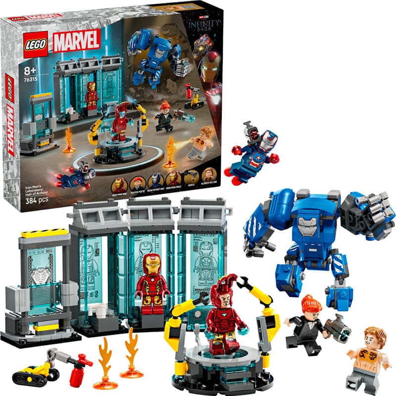Конструктор LEGO Super Heroes Marvel Лабораторія Залізної Людини: зал обладунків 384 ел (76315) Тип класичний