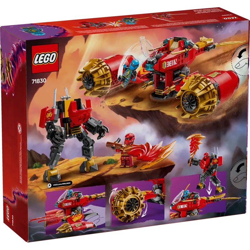 В Украине Конструктор LEGO Ninjago Штормовой робот-всадник Кая 333 детали (71830)