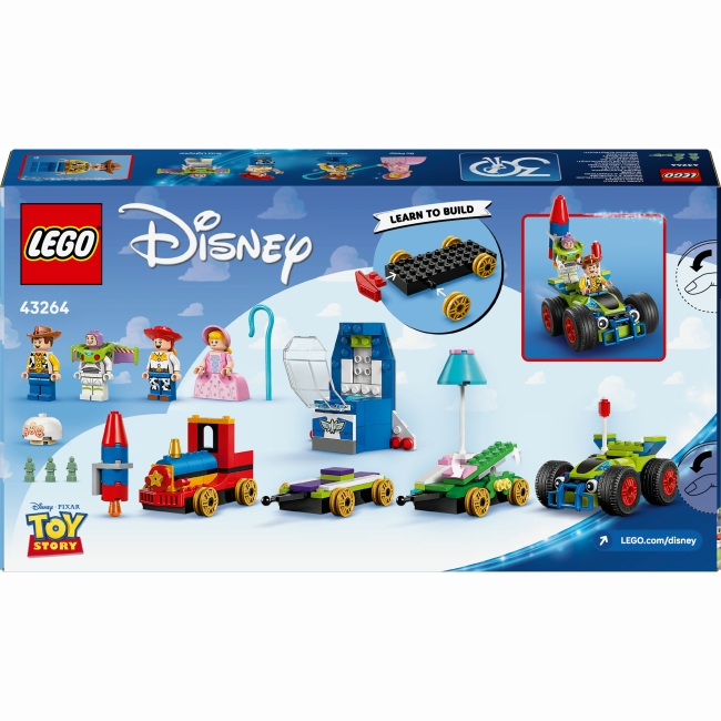 В Україні Конструктор LEGO Disney Pixar Святкування з Історії іграшок: поїзд та авто для гонок 206 деталей (43264)