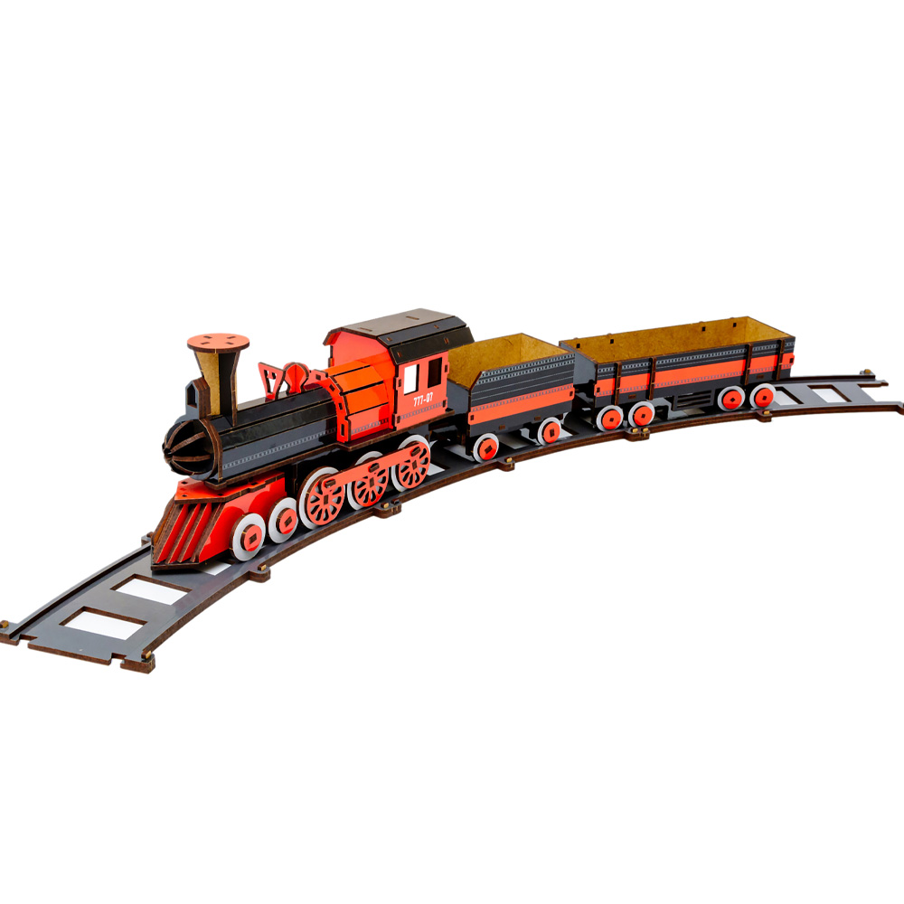 Фото Конструктор PUZZLEOK 3D "Поезд" 231 эл (Puz-00924)