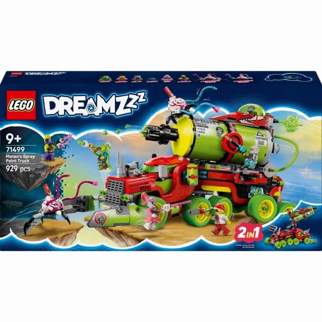 Конструктор LEGO Dreamzzz Грузовик Матео с аэрозольной краской 929 деталей (71499) Конструктор LEGO Dreamzzz Грузовик Матео с аэрозольной краской 929 деталей (71499)