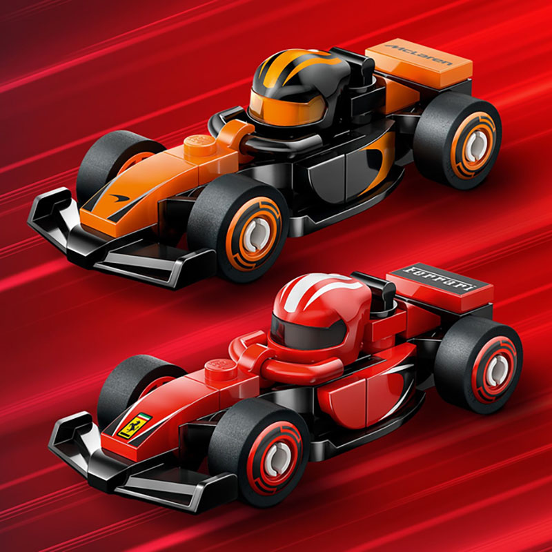 Фото Конструктор LEGO Minifigures Колекційні автомобілі для гонок F1 29 деталей (71049)
