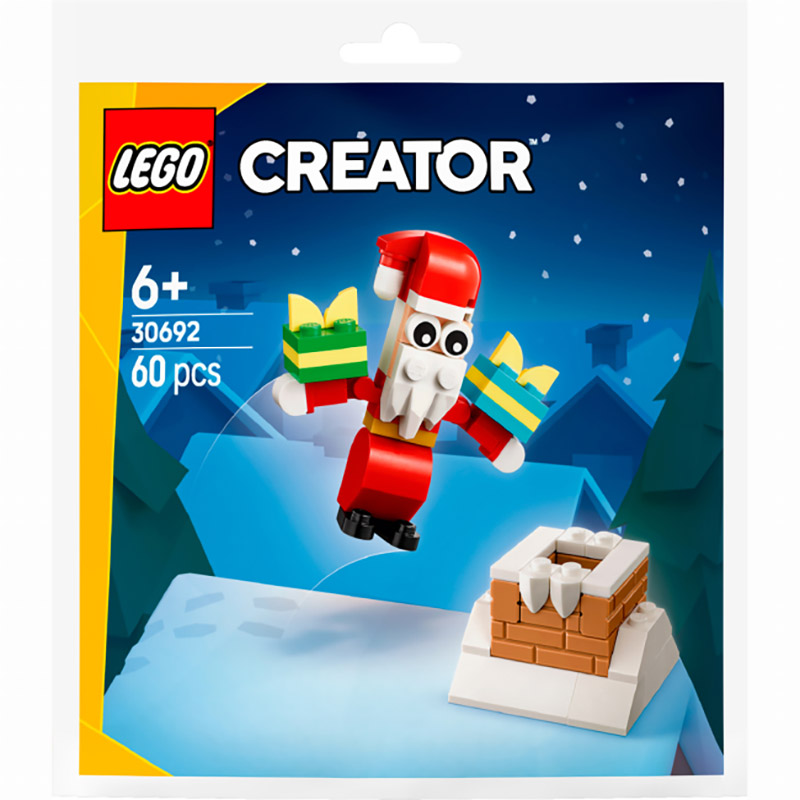 Конструктор LEGO Creator Різдвяні забави з димарем із Сантою 60 деталей (30692)