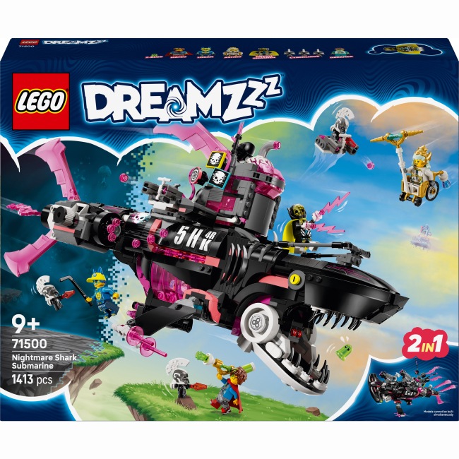 Конструктор LEGO Dreamzzz Жахливий підводний човен Акула 1413 деталей (71500) Конструктор LEGO Dreamzzz Жахливий підводний човен Акула 1413 деталей (71500)