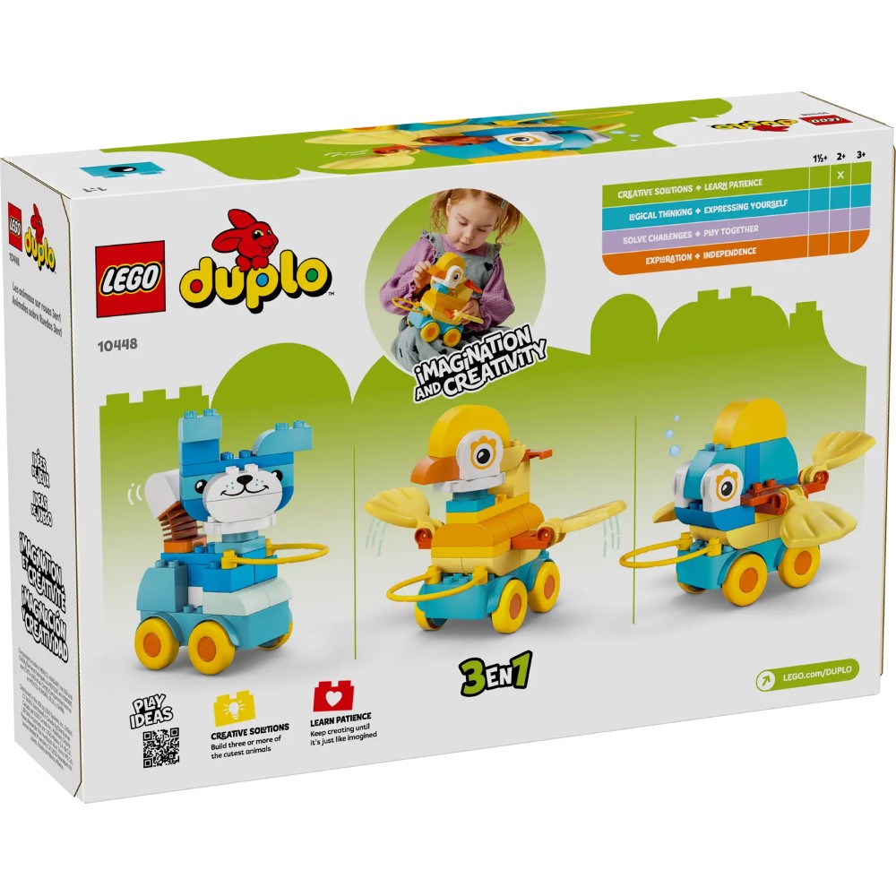 Конструктор LEGO Конструктор DUPLO Town Животные на колесах 3 в 1 (10448) Крепление блок