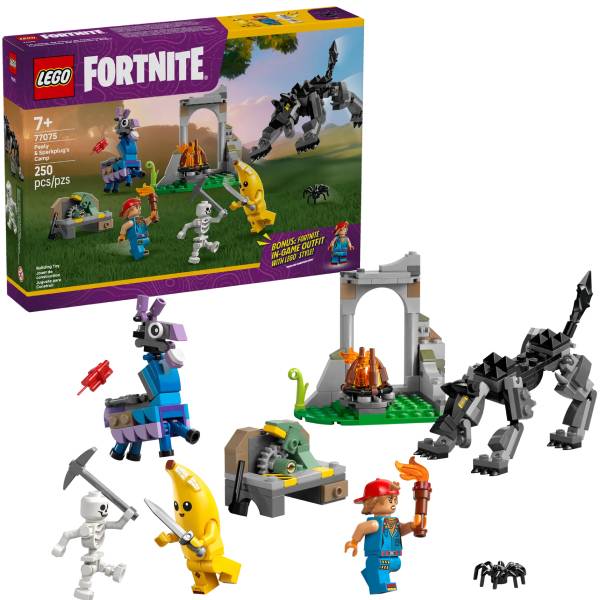 Фото Конструктор LEGO Fortnite Лагерь Peely и Sparkplug 250 деталей (77075)