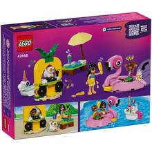 Конструктор LEGO Friends Вечеринка единорога и фламинго у бассейна 99 деталей (42658)