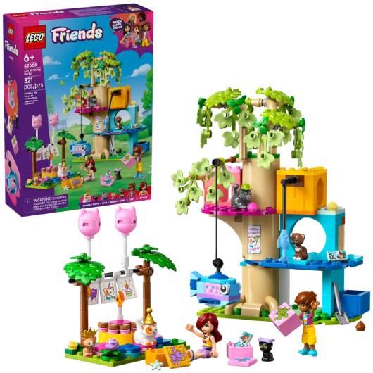 Конструктор LEGO Friends День рождения кота и дом на дереве 321 деталь (42666) Тематика животные