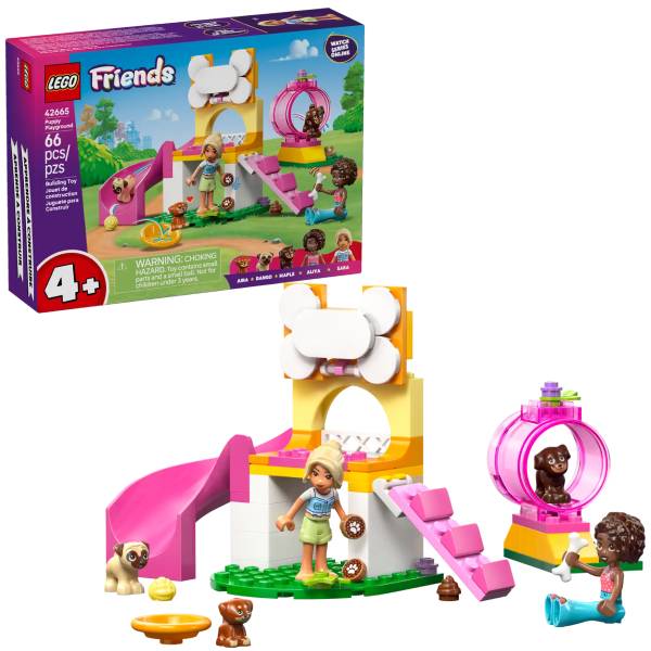 Конструктор LEGO Friends Ігровий майданчик для цуценят 66 деталей (42665) Тематика тварини
