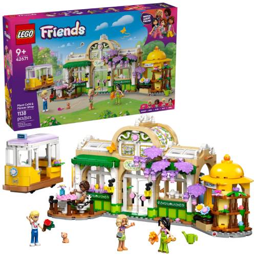 Конструктор LEGO Friends Кофейня с растениями и цветочный магазин 1138 деталей (42671) Тематика цветы