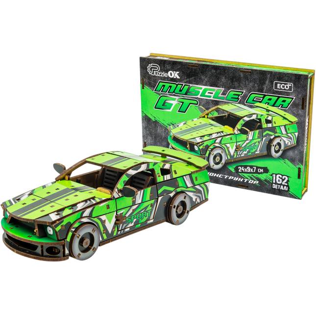 Конструктор PUZZLEOK Muscle Car 162 дет. Green (Puz-00640) Конструктор PUZZLEOK Muscle Car 162 дет. Green (Puz-00640)