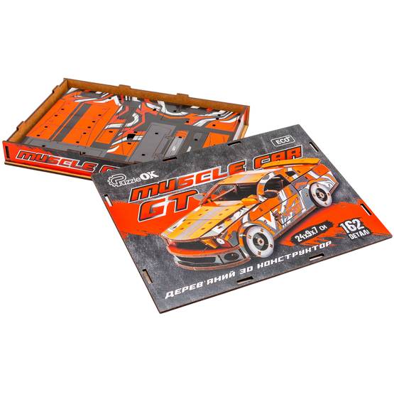 Конструктор PUZZLEOK Muscle Car 162 подітий. Тематика транспорт
