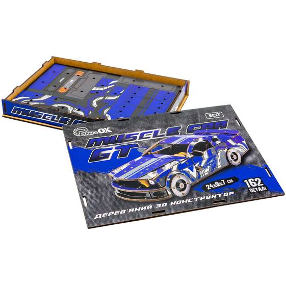 Конструктор PUZZLEOK Muscle Car 162 дет. Blue (Puz-00642) Тип транспорта легковой автомобиль
