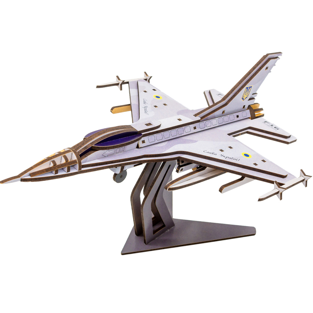 Конструктор PUZZLEOK 3D "F16" 79 эл (Арт-26913) Тематика военная