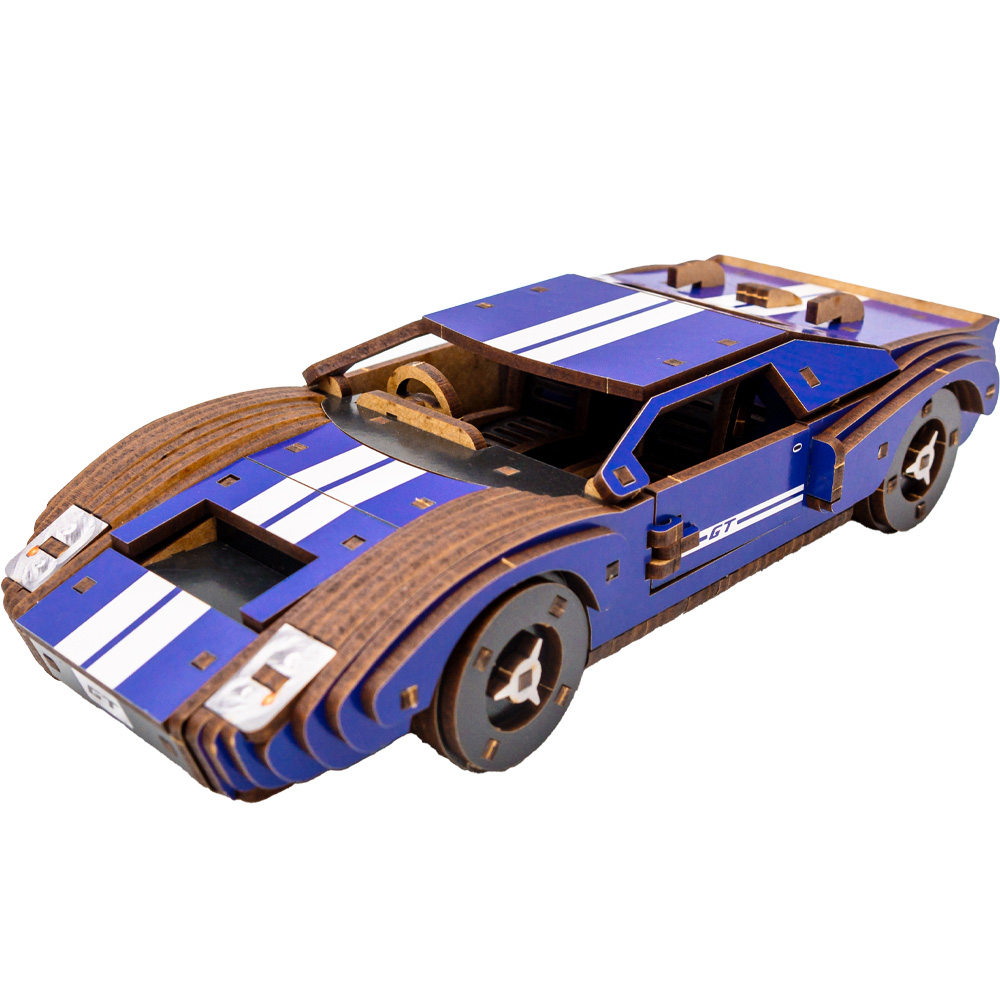 Конструктор PUZZLEOK 3D "Fast Car GT" 164 эл Blue (Puz-26915) Тематика транспорт
