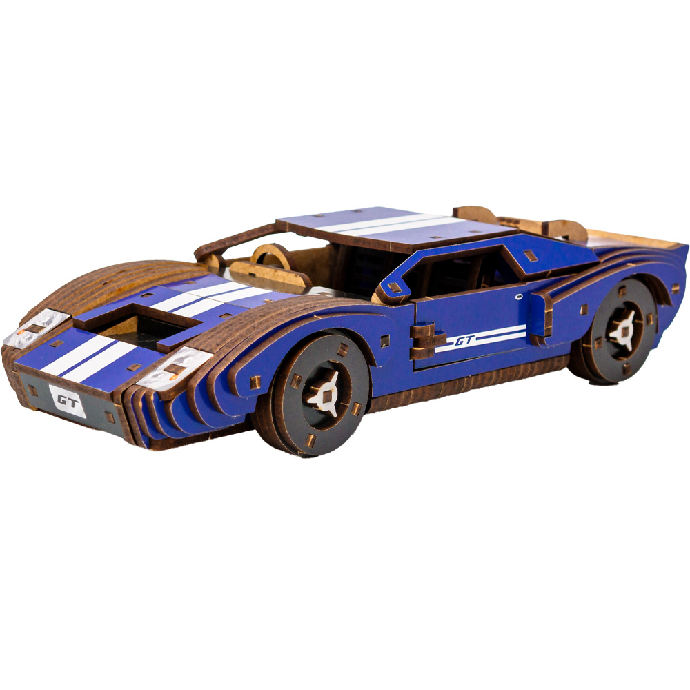 Конструктор PUZZLEOK 3D "Fast Car GT" 164 эл Blue (Puz-26915) Тип классический
